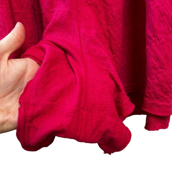 Free People Beyond Obsessed Long Sleeve Romper in Hot Pink X-Small Gently Used - Picture 4 of 5